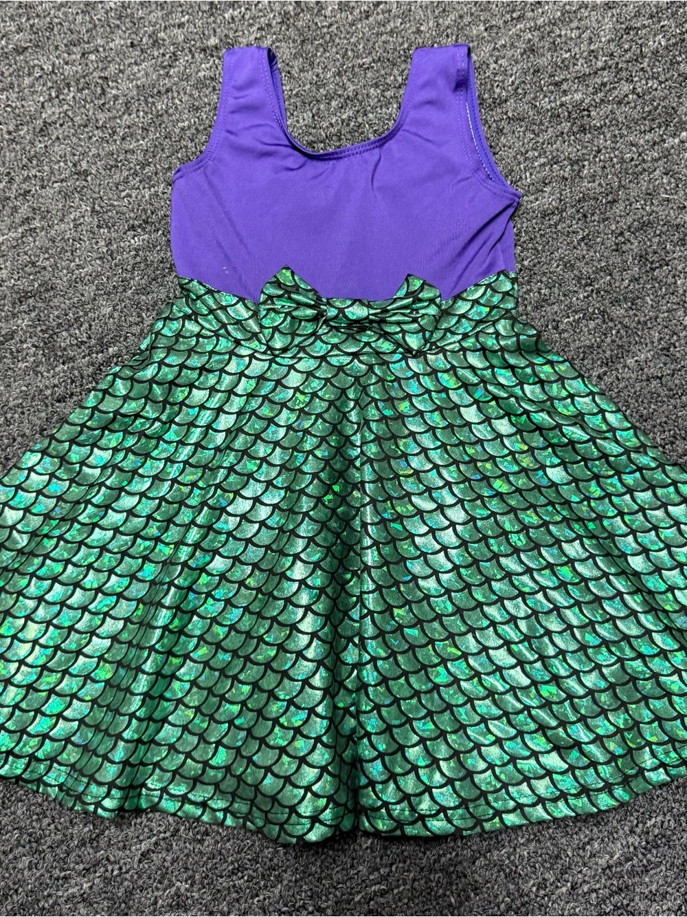 Girls Purple and Green Mermaid Dress Costume